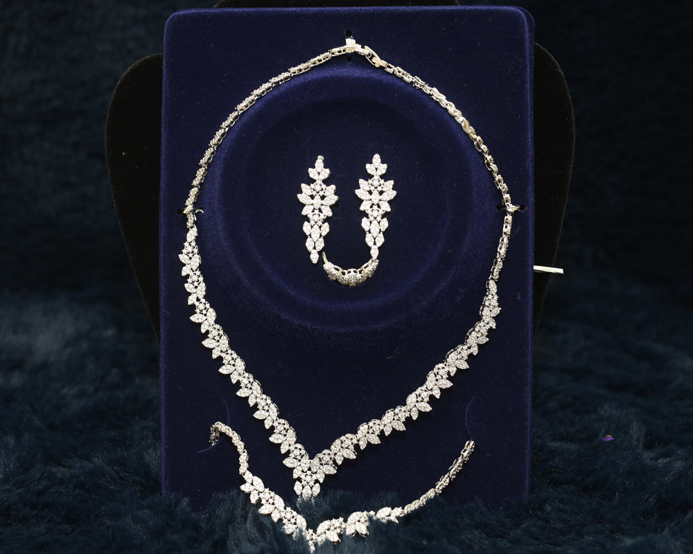 Diamond Necklace and Earrings