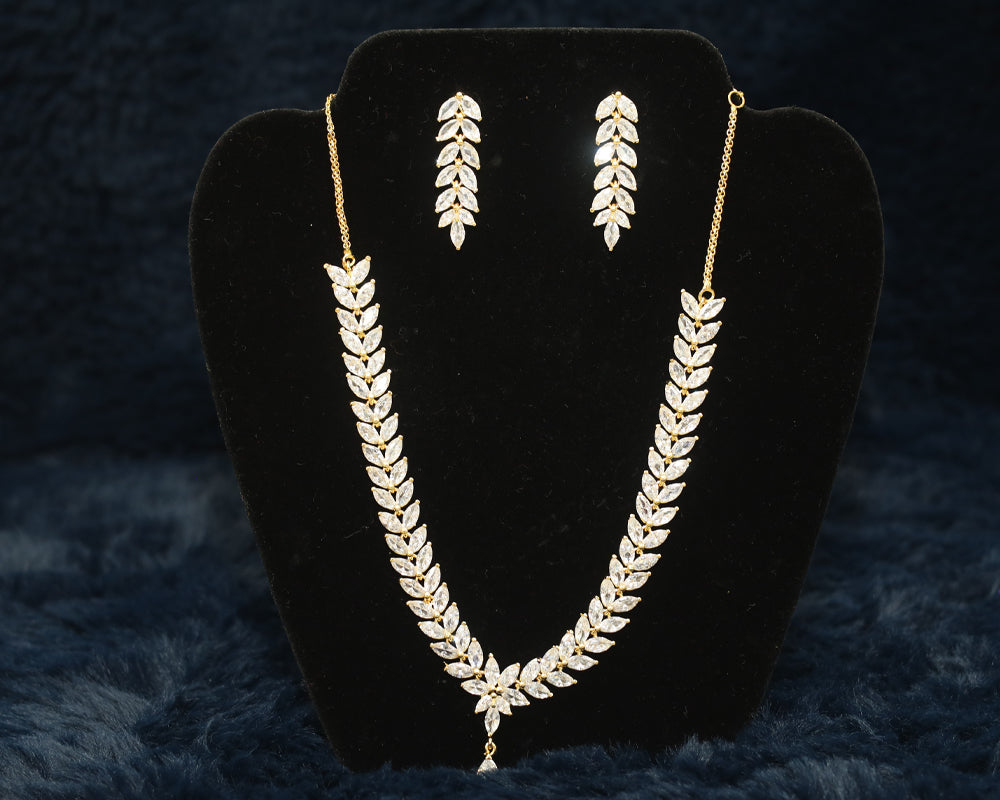 Diamond Necklace and Earrings