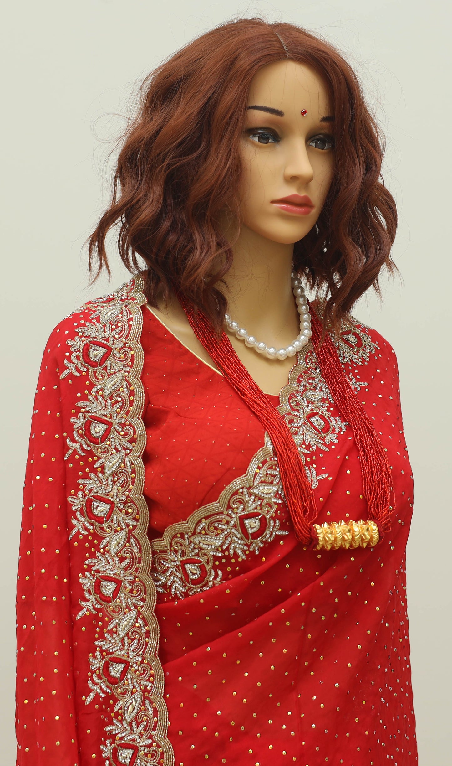 Red Saree and Blouse